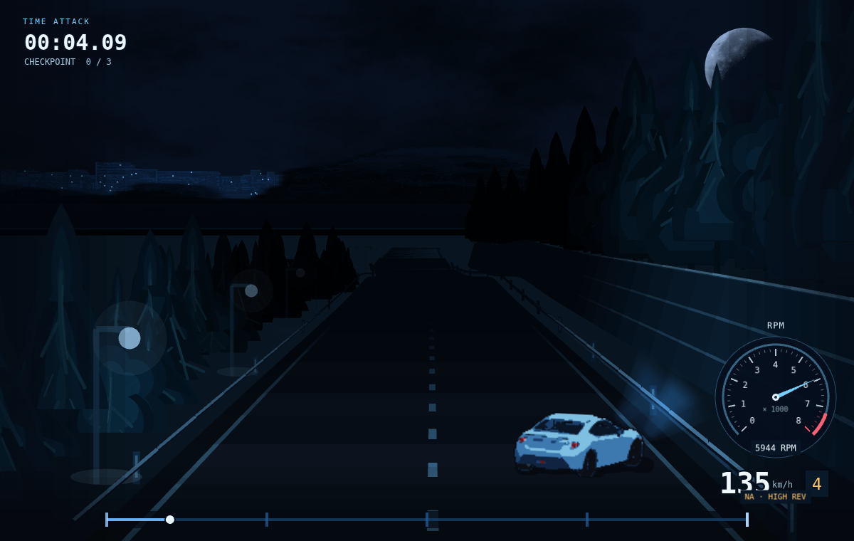 lift drift 뒤 Raven Coupe가 차체를 다시 정렬하며 코너를 빠져나오는 브라우저 캡처